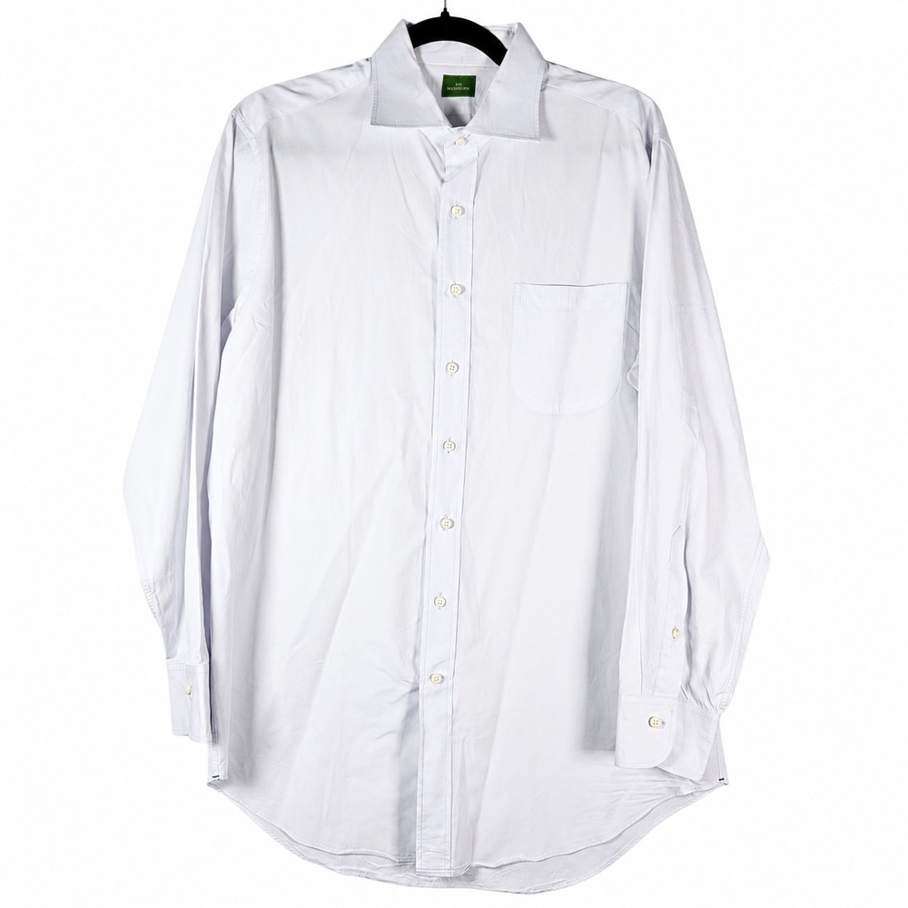Sid Mashburn Dress Shirt Mens 15 33/34 White Button Long Sleeve Preppy Office